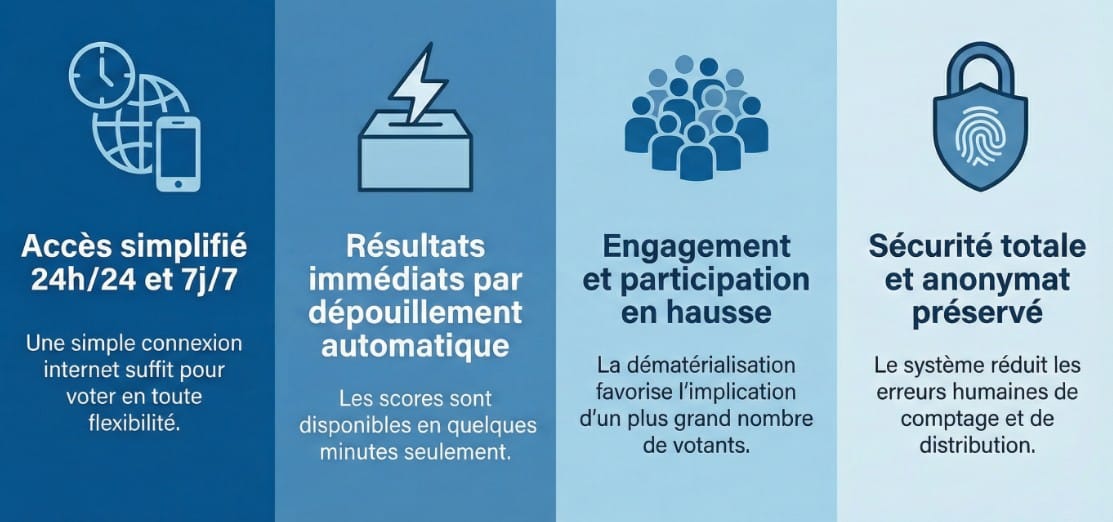avantages vote électronique en assemblées générales