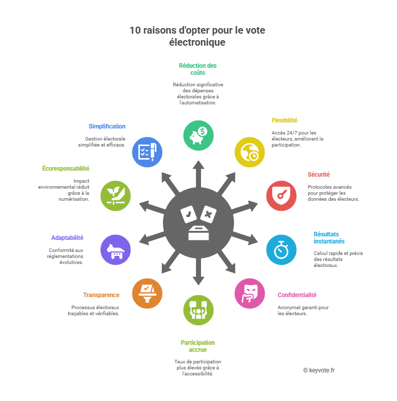 Infographie : 10 avantages d'une solution de vote électronique